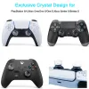 JCD 2PCS Transparent Clear Crystal Joystick Cap For Xbox One Series X/S Silicone Thumb Stick Grip Caps For PS5 PS4