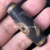 Hänghalsband antik magi gammal tibetansk agat Shandian 5 ögon amulet dzi pärla p1