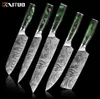 Xituo Kitchen Knife Set Chef Couteaux Laser Damas Modèle Ultra Sharp Japonais Santoku Nakiri Cleaver Knicing Couteaux 15 PCS8406335