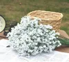 Fiori decorativi eleganti gypsophi bianchi al respiro del bambino artificiale artificiale seta da sposa da sposa da sposa che tiene la pianta bouquet per casa