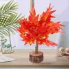 Fleurs décoratives simulées érables fausses plantes artificielles de table arbre décor de bonsaï à manger faux arbres