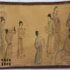 装飾的な置物中国の古い写真用紙「フィギュアペインティング」ロングスクロールドローイングディナーパーティーTU