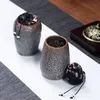 Japanese style Ceramic Tea Caddies Tea Storage Sealed Cans Portable Travel Tea Accessories D021 240401