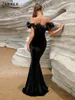 Abiti casual Adyce Maxi Dress per donne Black Ruffles Bodycon Elegante spalla Summer Celebrity Party Night Club Vestidos