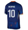 24 25 Holanda Memphis Memphis Holland Club Soccer Jersey 2024 Euro Copa 2025 Camisa de fútbol del equipo nacional holandés Kit para niños Kit Full Set Home Memphis Xavi Gakpo