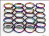 Band Rings Jewelry 6Mm Retro Fashion Hematite Colorf Ring Width Cambered Surface Rainbow Color Christmas Present Dhtwk4277394