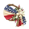 Decoratieve bloemen krans zuignap hanger outdoor Amerikaanse onafhankelijkheidsdag vlag woning decoratie kerstdecoraties voor deur