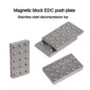 Décompression Poliotage de jouet Spinner EDC Blocs de construction en acier inoxydable Carte de poussée métallique Cube magnétique Snap Coin Bureau Décompression Adult Toy 240412