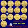 Великобритания Victoria Sovereign Coins 13pcs Различные годы Smal Gold Coin Collectible4021883