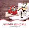 Butelki do przechowywania świąteczne cukierki Tin Pojemniki na ciasteczka słodkie puszki Tinplate Biscuit Wedding Favors Box