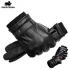 BISON DENIM Men039s Genuine Leather Gloves Touch Screen Gloves for Men Winter Warm Mittens Full Finger handschuhe Plus Velvet S7478700