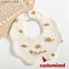 Bibs Burp Clots Nom Custom Baby Bib Cotton Gauze étanche Bib Boy accessoires pour bébé Salive Salive