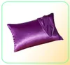 Pure Color Silk Pillow Cases Mulberry Pillow fodral utan dragkedja för hår och hud Hypoallergena sängkläder leveranser 48x74cm2798744