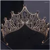 Clip per capelli Barrettes Tiara corona di cristallo barocco per donne sposa vintage rinostone ballo di marina di sposa diadema di gioielleria gocce di gioielli Delive otg7a