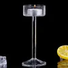 Tall Glass Candle Holder Transparent Candlestick Holder Stand Table Centerpiece for Home Bedroom Wedding Party Romantic 87HA