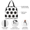 Классическая футбольная изолированная сумка для ланча с кулинарной сумкой для ланча контейнер футбольные шарики спортивные ланч -коробки с высокой мощностью.