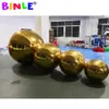 Holographic Gold Inflatable Mirror Ball 50cm Hanging Inflatable Disco Ball Giant Spheres For Events Show Decoration