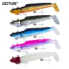 Goture 5pcs/set jig başı yumuşak balıkçılık cazibesi silikon wobblers sazan pike balıkçılık için yapay yem 21g 28g yumuşak cazibesi