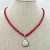 Pendant Necklaces Glamour Lady Necklace ! Send Lover Gifts Red Coral 19"