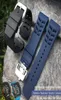 Bande de montres en caoutchouc en silicone de haute qualité de haute qualité pour Richard blanc bleu mille papillon boucle molle douce bracelet à vis bracelet h9254887