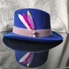 Men Zebra Akcesoria Fedora kapelusz unisex dżentelmen okrągły czapka cosplay derby Bowler British Shape Autumn Magic 240401