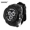 Avanadores de pulso Shhors assiste masculino Big Dial Men Sports Silicone Band Bandz Montres Homme Mannen Horloge Reloj