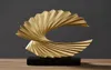 Decoratieve objecten Figurines Modern Decor Abstract Sculpture Resin Art Golden Standbeeld Woonkamer Home Decoratie Office Desk Decor9298735