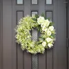 装飾的な花1PCガーランドシミュレーションフラワー2024ホワイトローズリースウェディングアウトドア中庭装飾お祝いパーティー用品