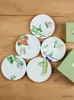 Plates Anime Vegetables Japanese Round Dessert Plate Set Of Five Square Household Gift Box