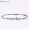 Tianyu Gems Customized 10K 14K 18K Gold 2mm/2.5mm/3mm/3.5mm/4mm Lab Grown Diamond Tennis Chain Bracelet For Women