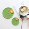 テーブルマット日本スタイルの断熱パッドポータブルフラワーミールマット織りコットンロープ装飾ボウル