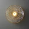 Wall Lamps Nordic Round Glass LED Aisle Stairs Lights Surface Mount Bedroom Living Room Sconce Corridor Luminaire Home Lamp Fixtures