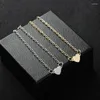 Link Bracelets Charming Heart Bracelets&Bangles For Women Girls Gold Silver Color Metal Statement Jewelry Wholesale Gifts