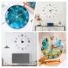 DIY Arabe Number Roman Crystal Epoxy Resin Silicone Moule pour horloge ronde Accessoires Accessoires Murau à la main Décoration d'horloge