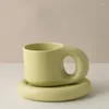 Mughes Ins Creative Chic Coffee Cup Coppia Ceramic Water Office Cute Cups Cups Daily Tagine 300ml