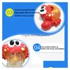 Bath Toys Cute Funny Crab Music Bubble Maker Hine Blower Toy with Songs Kids Baby Shower Toy1975723 Drop dostarczenie dhiuu macierzyńskie dhiuu