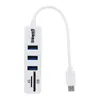 USB HUB TF SD CARD Слот 3 USB HAB для Xiaomi Samsung Tabletbook High Speed Hub Adapter USB-Hub для ПК ноутбука