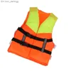 Life Vest Buoy Childrens life vest professional childrens life jacket flexible survival set rowing safety protection orange swimsuit skiingQ240412