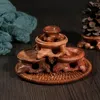 Figuras decorativas Base de suporte de madeira de ramificação ácido para a esfera de cristal à esfera globo decoração de pedra