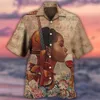 Men's Casual Shirts Hawaiian Guitar And Music Shirt Summer Food Print Cuban Lapel Comfort Vacation Breathable Short Sleeve