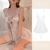 Women Sexy Skirt Original o Sexy and Fun Pajamas Women's New High End Spring and Autumn Small Chest with Chest Pads Lace Hanging Pajama Dresses