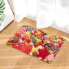 Carpets Anime Customized Doormat Decor Print Gourmet Desserts Floor Door Mat Non-Slip 3D Soft Flannel Carpet For Hallway Bedroom