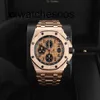 Men Top App Factory AP Automatic Watch AudempiGues Royal Oak Offshore Watch 42 mm en or rose rose or