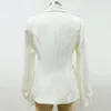 Women's Jackets Star Style Autumn/winter Jacket with Split Sleeves Lace Edge Decoration, One Button Slim Fit Small Suit