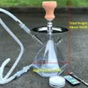 Andere Hausgarten Acryl Shisha Pipa Shisha Pipe mit Sisha Chicha Bowl Narguile Schlauchkohle Tablett Metall Tongs Accessoires L46