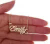 Nome oro 18K personalizzato personalizzato Collana oro Gold Quota Emily Quote inossidabile 2015 Donne Name TACCLA DIMPATURA DI Nome personalizzato FO4408903