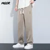 Hiqor in Herren Casual Hosen Sommer Straight Dünnhose Männliche Baggy Hosen Pantalones Hombre Jogging Mann großer Größe S-4xl 240329