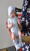 Full Body Silikonowe Odrodzone lalki Baby Reborn Baby Dolls Ręcznie odradzane 11 cali prawdziwie wyglądająca nowonarodzona dziewczynka silikonowa realistyczna D8157915