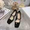 End Quality Spring and Autumn Season New Square Headed Mary Jane Shoes Women's Genuine Leather High Thick Heels