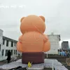 Modèle d'ours brun clair 5m 16,4 pieds à LED de haut avec cœur dans les mains pour la Saint-Valentin / Publicité / décoration de fête